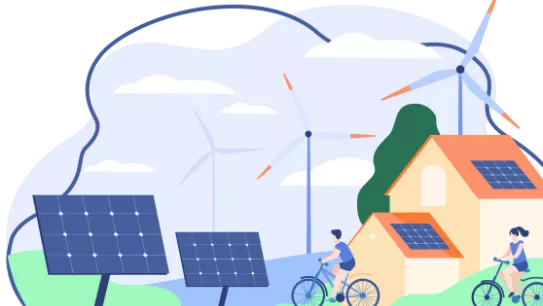 Maisons et panneaux solaires