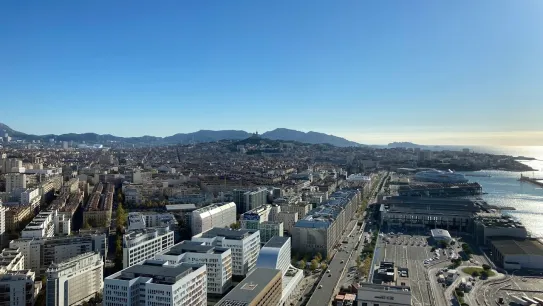 Vue aérienne sur Marseille
