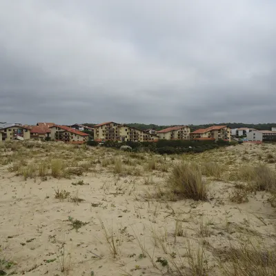 Vue de Seignosse depuis la plage